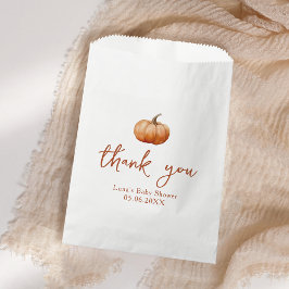秋プレイドカボチャの小さな赤ちゃんシャワー フェイバーバッグ