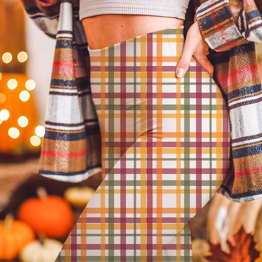 秋プレイドパターンコージー秋 レギンス