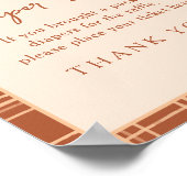 秋プレイドリトルカボチャベビーおむつラッフル ポスター (角)