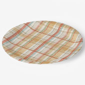 秋プレイ素朴ド水彩パターン ペーパープレート (アングル)