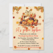 秋プロデュース感謝祭パーティの招待状 招待状 (正面)