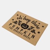 秋ヘイザパンプキンカスタム秋バ素朴ラップ ドアマット (アングル)