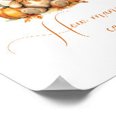 秋ベアはキャンディーの赤ちゃんシャワーの数を推測する ポスター (角)