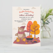 秋ベアーホーリングカボチャ 招待状 (スタンド正面)