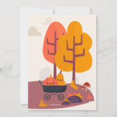 秋ベアーホーリングカボチャ 招待状 (裏面)