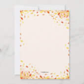 秋ベア招待状 招待状 (裏面)