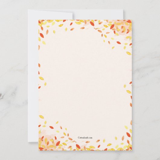 秋ベア招待状 招待状 (裏面)