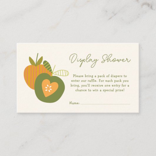 秋ベビシャワーアップルテーマ表示筐体 エンクロージャーカード (正面)