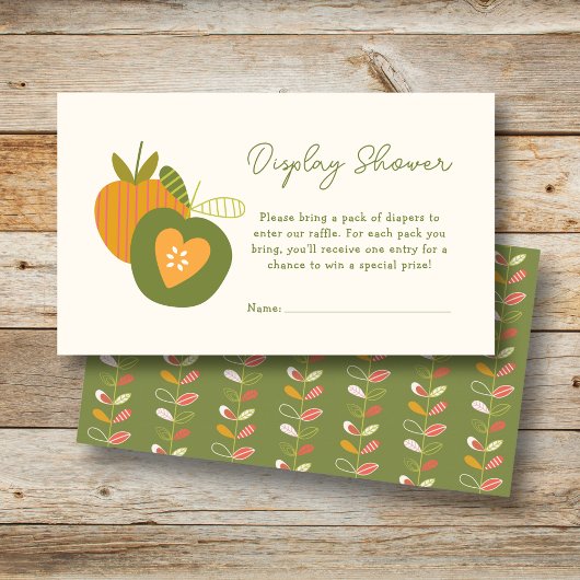 秋ベビシャワーアップルテーマ表示筐体 エンクロージャーカード