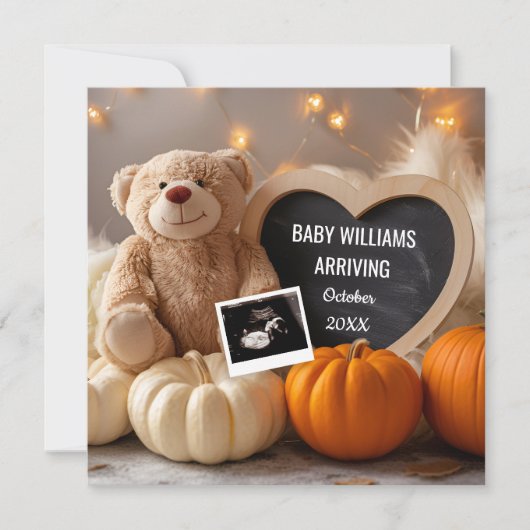 秋ベビーのソーシャルメディア発表 招待状 (正面)