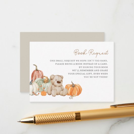 秋ベビーエンクロージャカード用おもちゃ書籍のカボチャ エンクロージャーカード (正面/裏面インサイチュ)