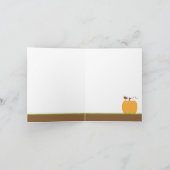 秋ベビーカーツインベアーノートカード サンキューカード (内部)