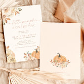 秋ベビーガールベビーシャワー | Pink A Little Pumpkin 招待状