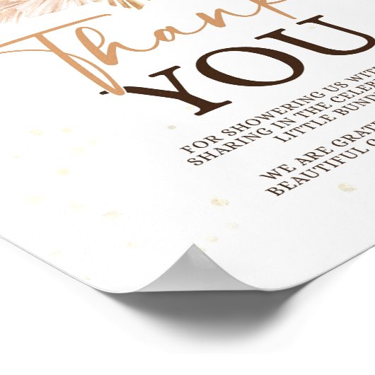 秋ベビーシャワーありがとうごサイン ポスター (角)