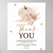 秋ベビーシャワーありがとうごサイン ポスター (正面)