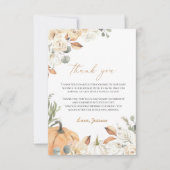 秋ベビーシャワーありがとうエンクロージャカード サンキューカード (正面)