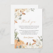 秋ベビーシャワーありがとうエンクロージャカード サンキューカード (正面/裏面)