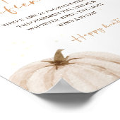 秋ベビーシャワーおしゃぶり狩り標識 ポスター (角)