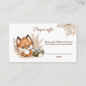 秋ベビーシャワーおむつラッフルカード エンクロージャーカード (正面)