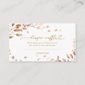 秋ベビーシャワーおむつラッフル エンクロージャーカード (正面)