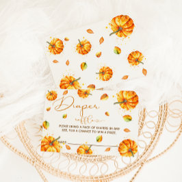 秋ベビーシャワーおむつラッフル エンクロージャーカード