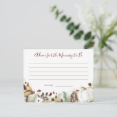 秋ベビーシャワーアドバイスカード ポストカード (スタンド正面)