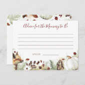 秋ベビーシャワーアドバイスカード ポストカード (正面/裏面)