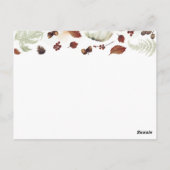 秋ベビーシャワーアドバイスカード ポストカード (裏面)