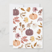 秋ベビーシャワーアドバイスママ&パパカード ノートカード (裏面)