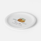 秋ベビーシャワーカ男女兼用ンプキン ペーパープレート (アングル)