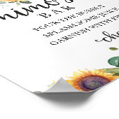 秋ベビーシャワーグリーナリーミモサバー標識 ポスター (角)