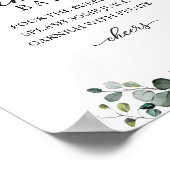 秋ベビーシャワーグリーナリーミモサバー標識 ポスター (角)