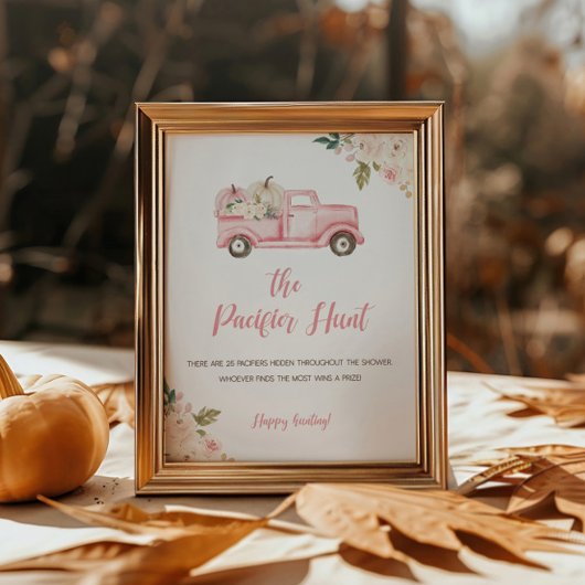 秋ベビーシャワーゲームポスターおしゃぶり狩り ポスター