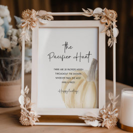 秋ベビーシャワーゲームポスターおしゃぶり狩り ポスター