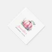 秋ベビーシャワーテーマ パーソナライズされた スタンダードカクテルナプキン (角)