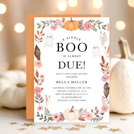 秋ベビーシャワーハロウィーン招待状 招待状