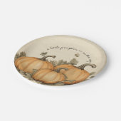 秋ベビーシャワーパンプキンパッチ ペーパープレート (アングル)