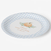 秋ベビーシャワープレート | カボチャ ペーパープレート (アングル)