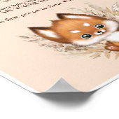 秋ベビーシャワーベージュ私の水がゲームのサインを破った ポスター (角)