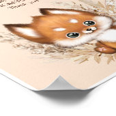 秋ベビーシャワーボホオムツラッフルサイン ポスター (角)