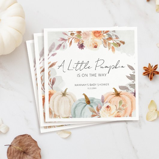 秋ベビーシャワーリトルカボチャ スタンダードカクテルナプキン