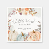 秋ベビーシャワーリトルカボチャ スタンダードカクテルナプキン (正面)