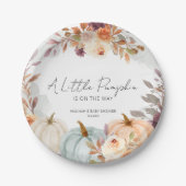 秋ベビーシャワーリトルカボチャ ペーパープレート (正面)