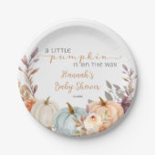 秋ベビーシャワーリトルカボチャ ペーパープレート (正面)