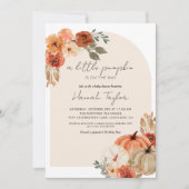 秋ベビーシャワーリトルカボチャ 招待状 (正面)