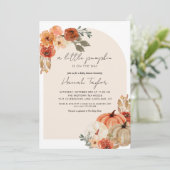 秋ベビーシャワーリトルカボチャ 招待状 (スタンド正面)