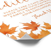 秋ベビーシャワー家族の伝統ゲーム ポスター (角)