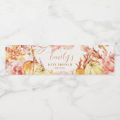 秋ベビーシャワー小さなかぼちゃが途中にある ペットボトルラベル (シングルラベル)