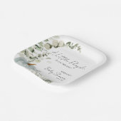 秋ベビーシャワー小さなかぼちゃ青 ペーパープレート (傾斜あり)