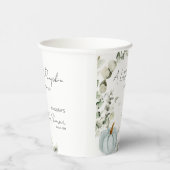 秋ベビーシャワー小さなかぼちゃ青 紙コップ (右)